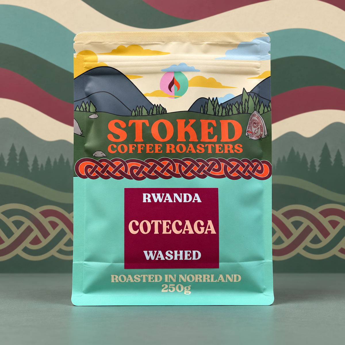 Cotecaga Washed 250 g bag, front V2 mockup